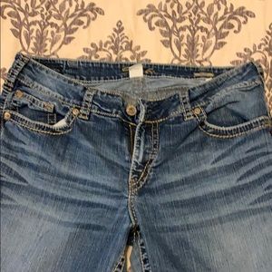 Silver Branded Denim Jeans